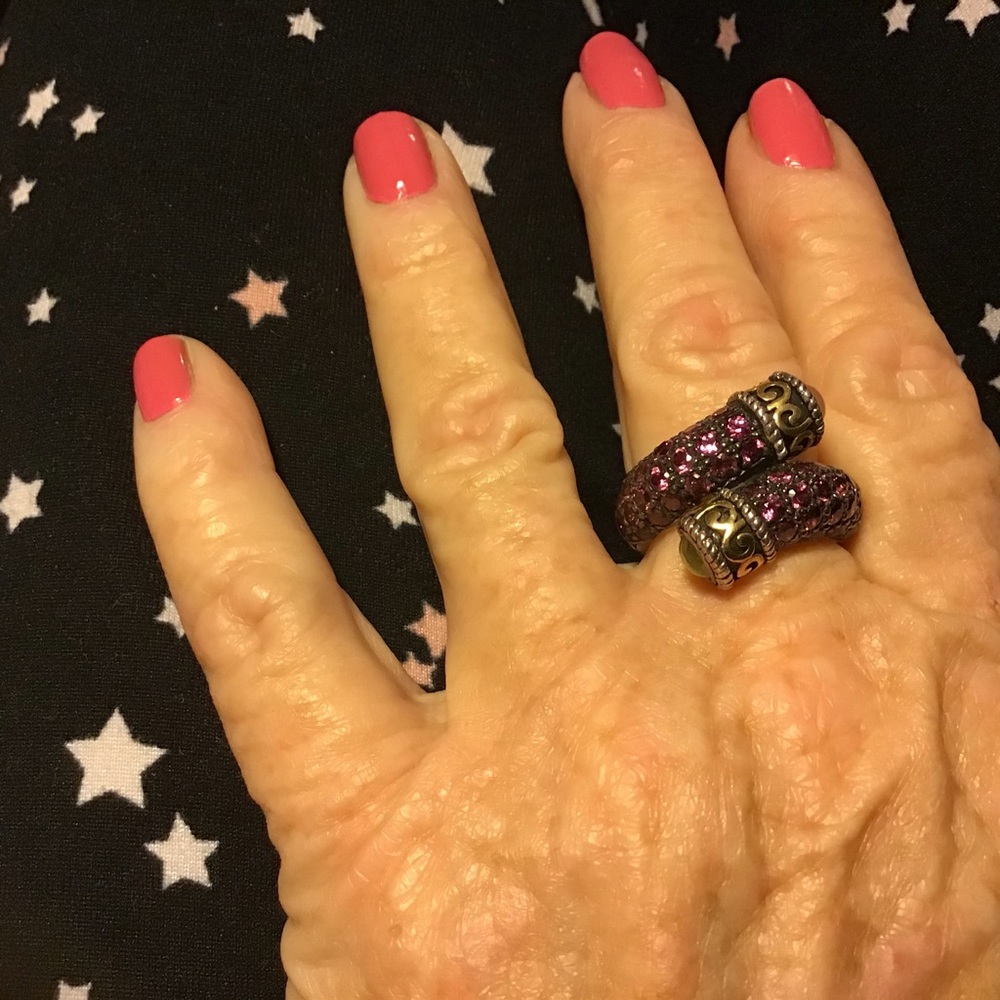Purple zircon wrap around ring 8